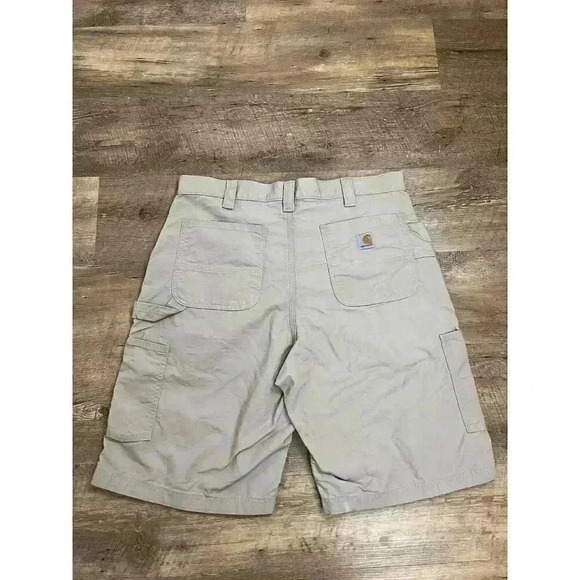 Carhartt Men's 36 Cargo Shorts Canvas Utility 10" Inseam Tan Loose Fit Workwear - Picture 7 of 10